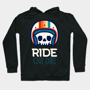 Biker Skull Retro Motorcycle Hoodie